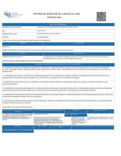Preview: ReporteInformeGad