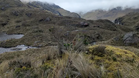 Small lakes below the Hunanchi slopes.