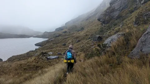 Following the lakeside path