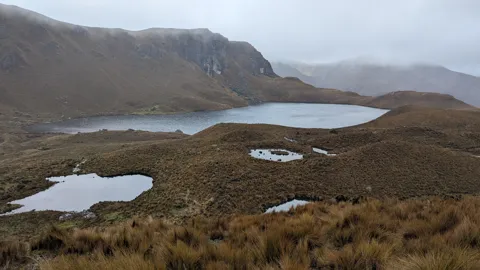Small pools in a broad mountain basin